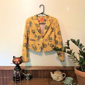 Yellow Modcloth Bicycle Blazer